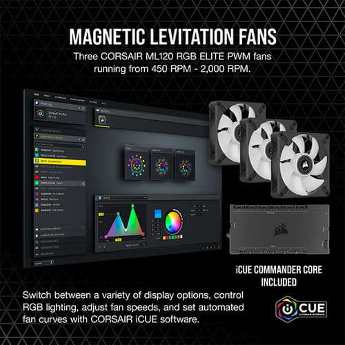 Corsair iCUE H150i Elite LCD Display CPU Liquid Cooler (Black)